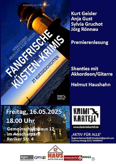 Das Krimi Kartell mit Jörg Rönnau, Kurt Geisler, Sylvia Gruchot und Anja Gust im Anscharpark in der Kieler Wik